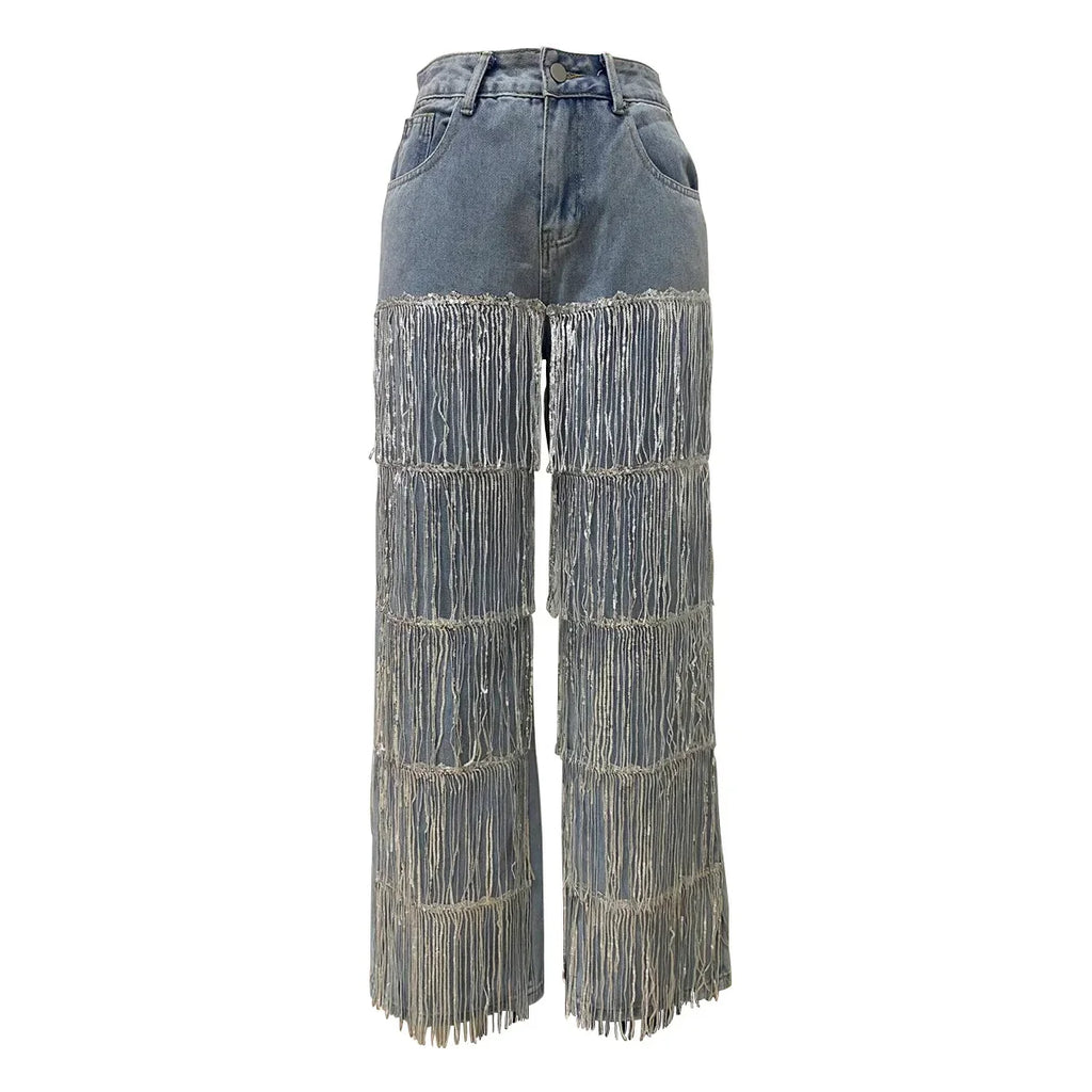 Denim Straight Pants Jeans