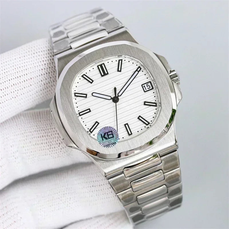 Men Luminous Sapphire  Automatic Mechanical Watch 904L Stainless Steel  Black Blue Customized