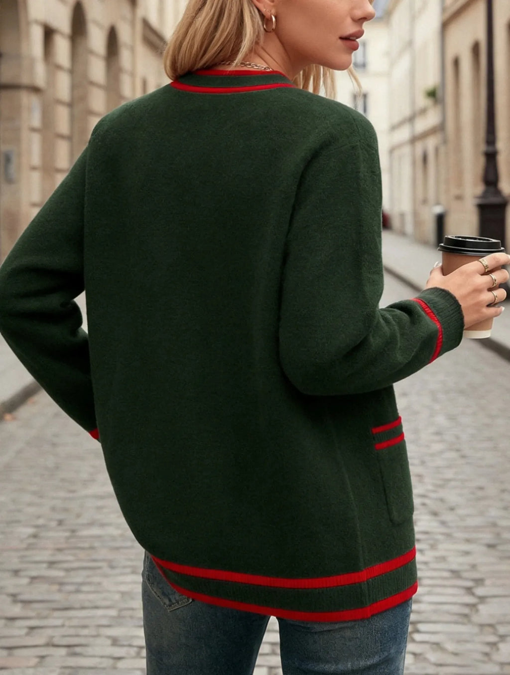 Plus‑size women's fall‑winter open‑front cardigan sweater, comfortable, skin‑friendly and fashionable long‑sleeve knit sweater
