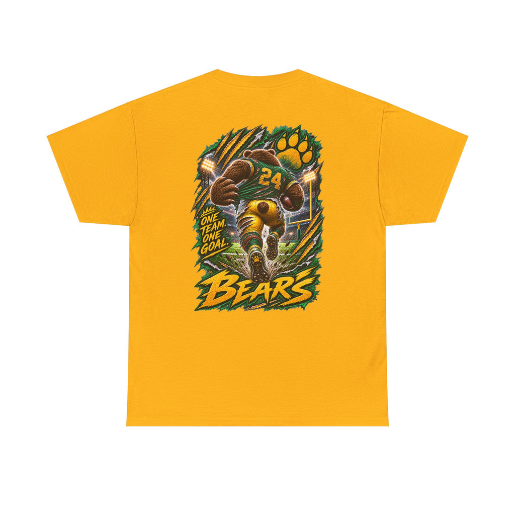 Bears Football T‑Shirt – Vintage Gridiron Bear Player Graphic