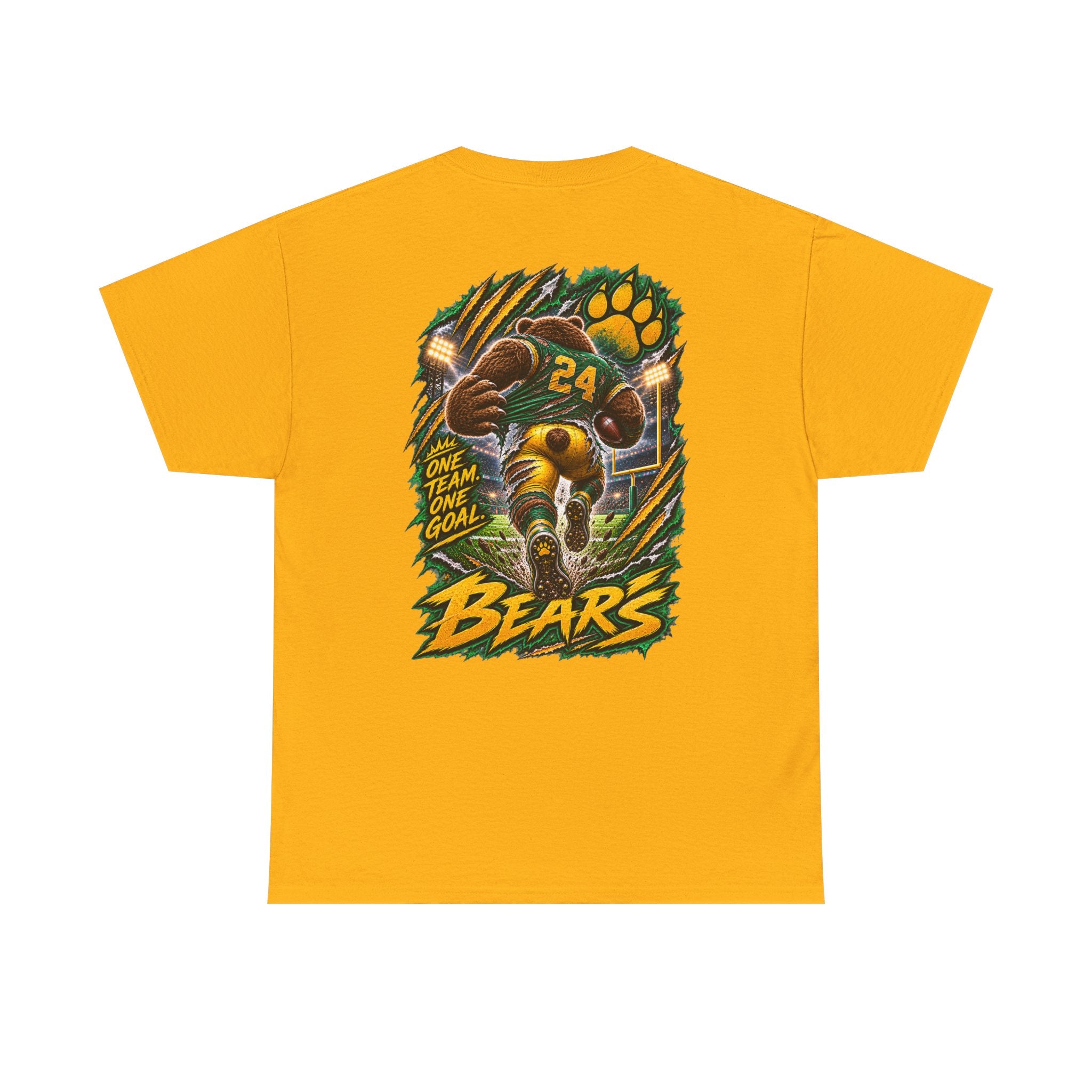 Bears Football T‑Shirt – Vintage Gridiron Bear Player Graphic