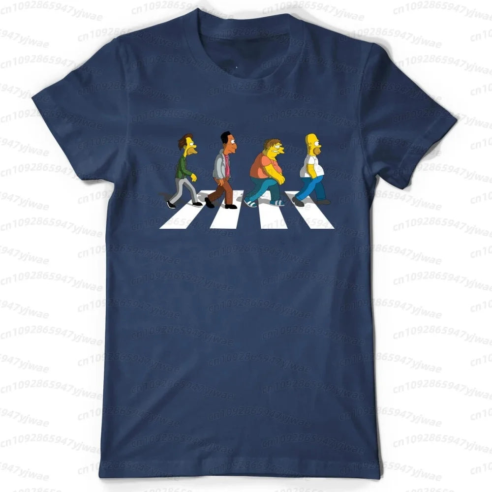Men’s Simpsons Sidewalk Short Sleeve Graphic T Shirt