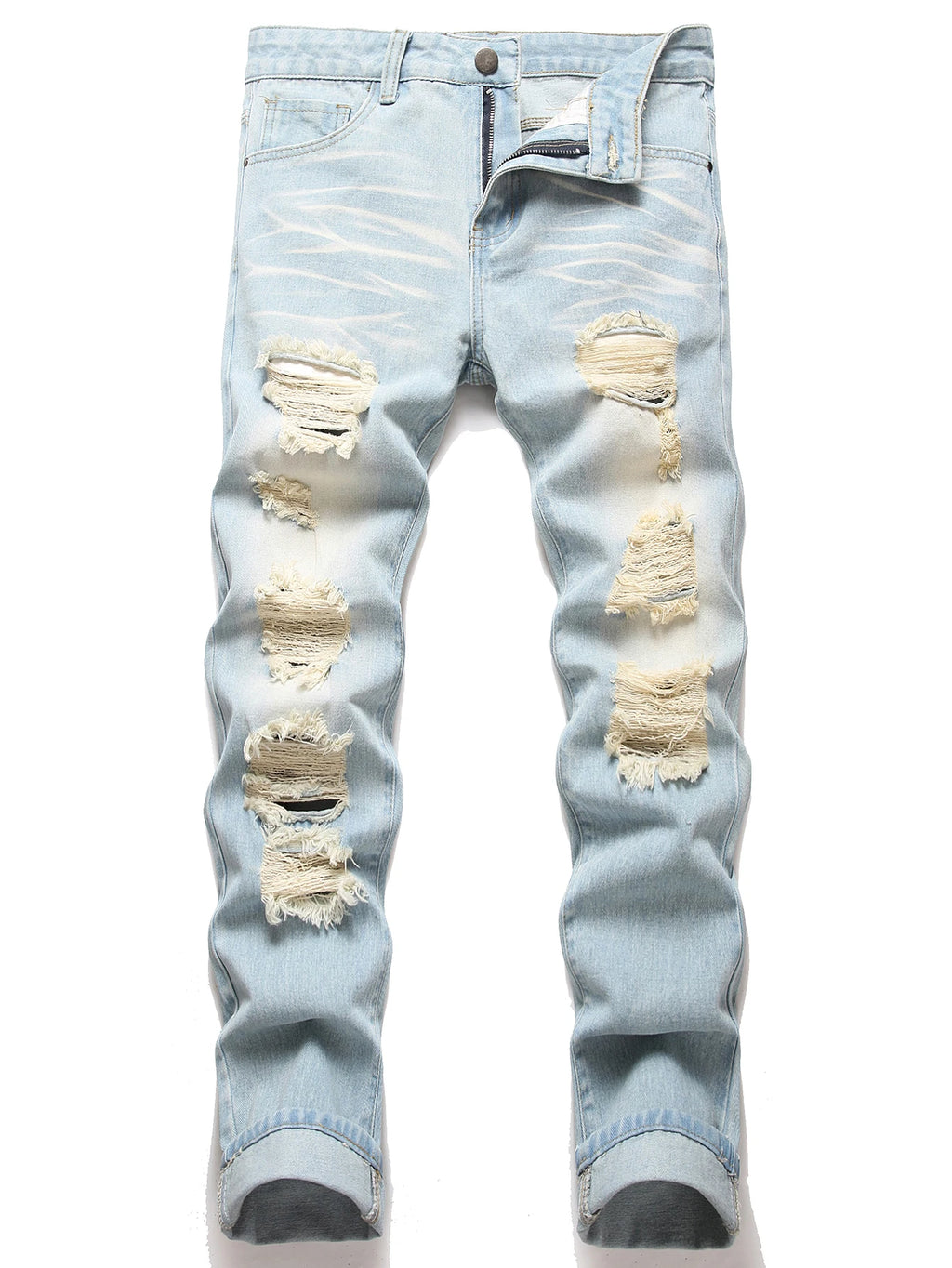 Vintage Light Blue Jeans Straight Loose