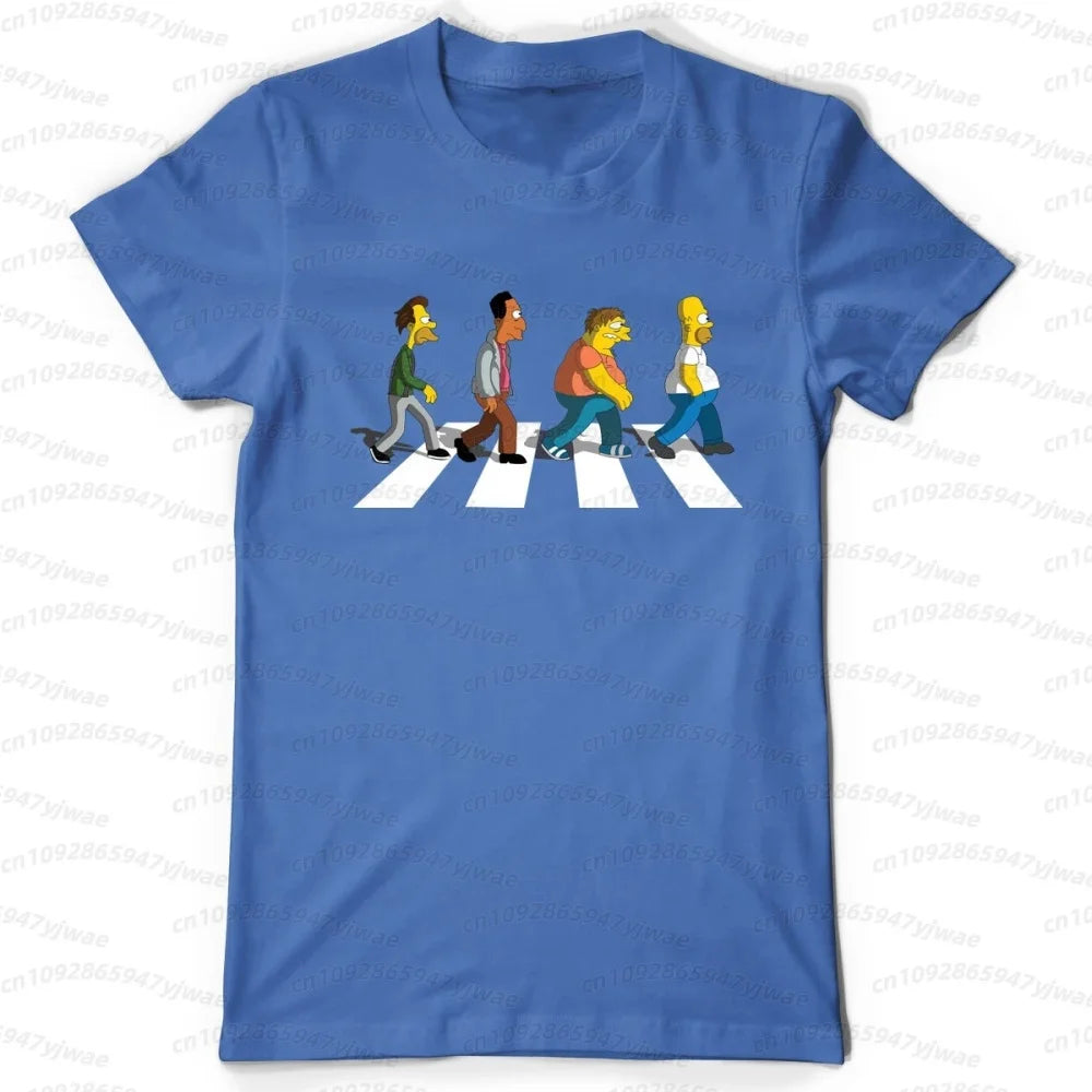 Men’s Simpsons Sidewalk Short Sleeve Graphic T Shirt