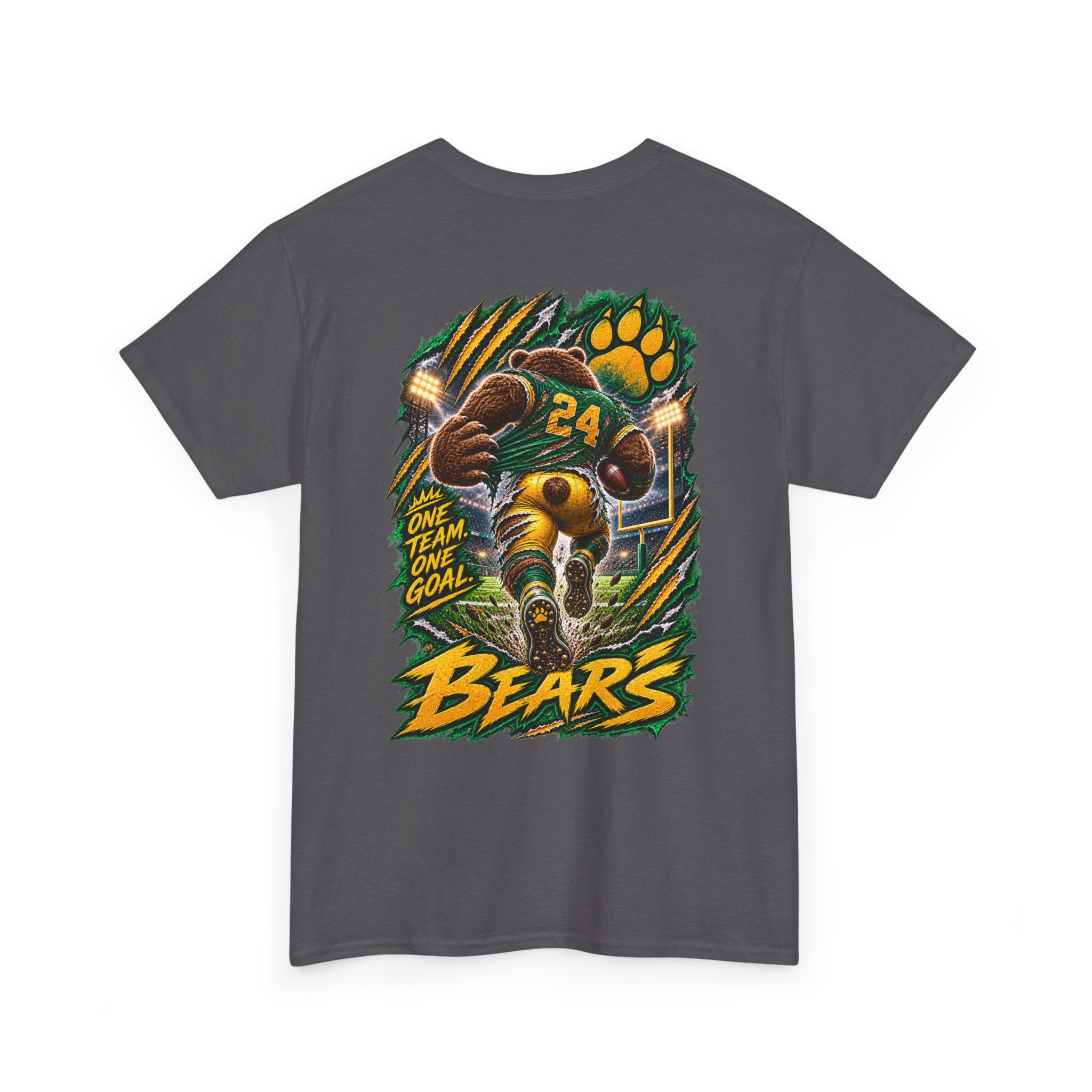 Bears Football T‑Shirt – Vintage Gridiron Bear Player Graphic
