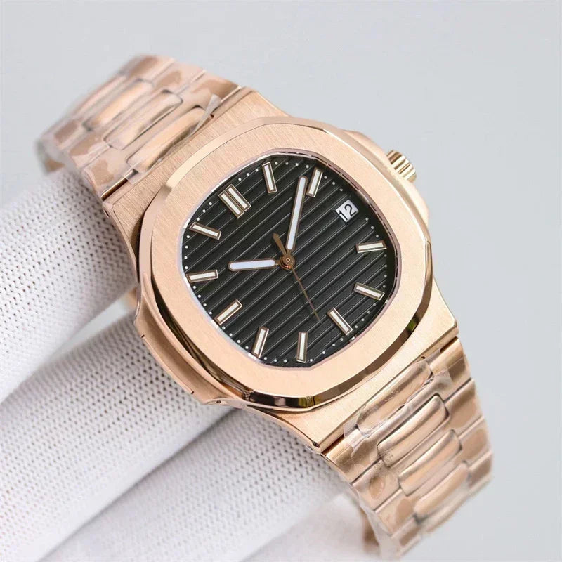 Men Luminous Sapphire  Automatic Mechanical Watch 904L Stainless Steel  Black Blue Customized