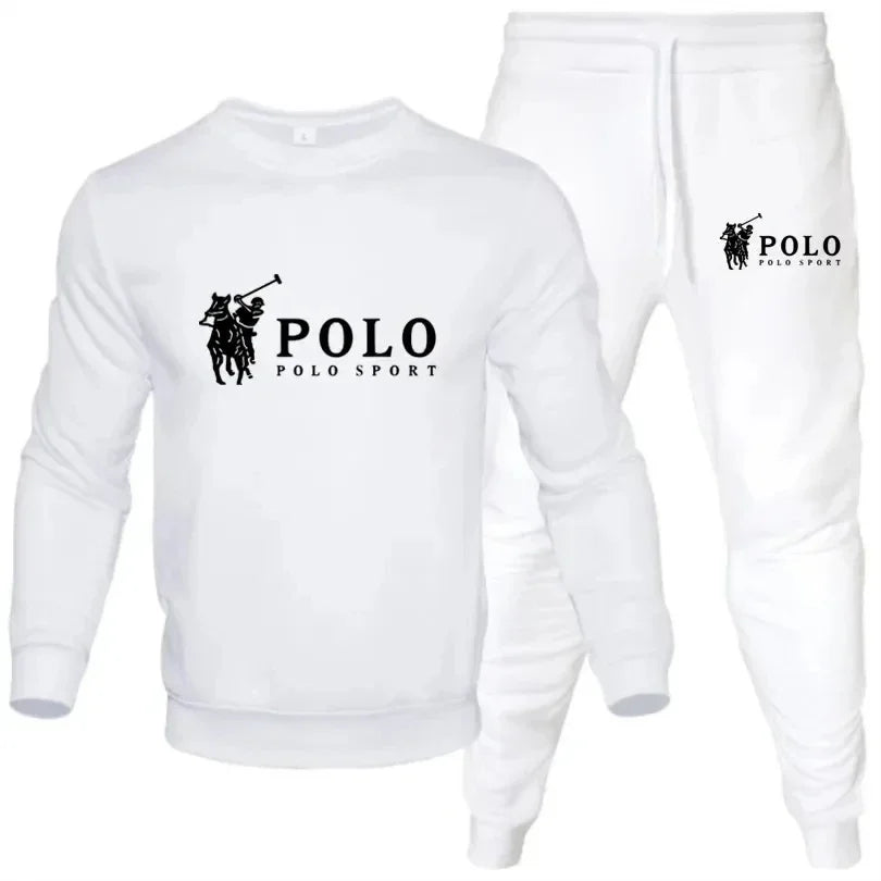 Two sets of men's and women's round-neck hooded pullovers and long pants for spring and autumn casual fitness jogging fashion