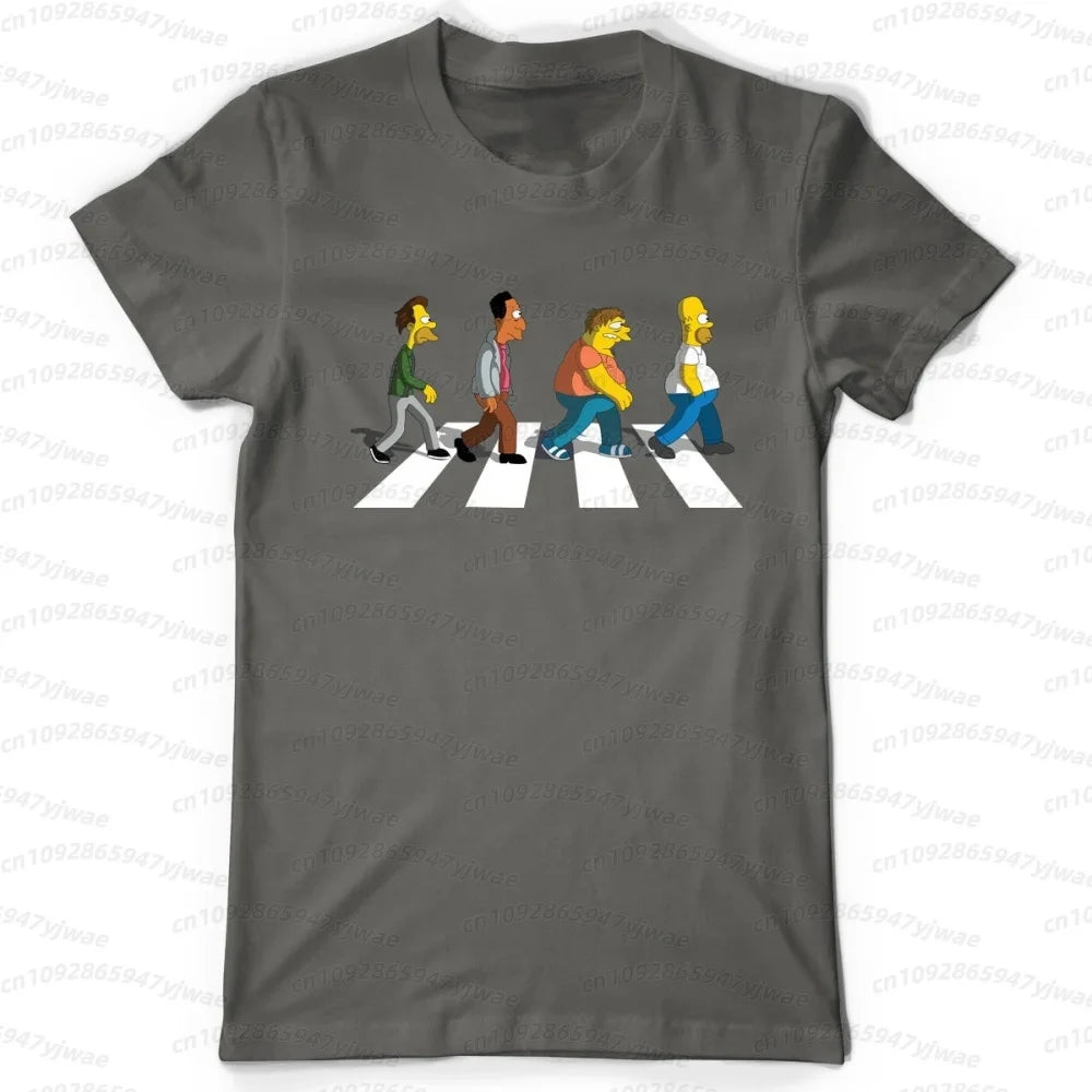Men’s Simpsons Sidewalk Short Sleeve Graphic T Shirt