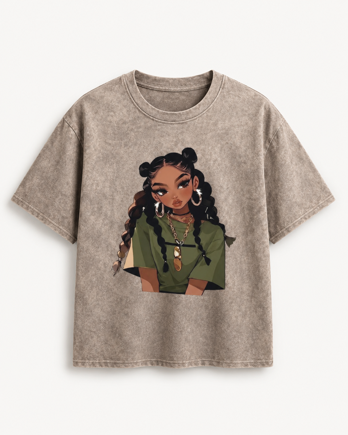 Bad Girl Retro Pattern Urban T-Shirt