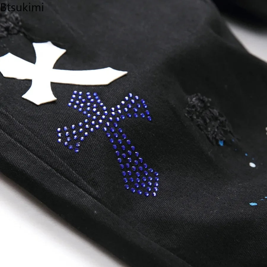 Crystal Cross Stretch Jeans