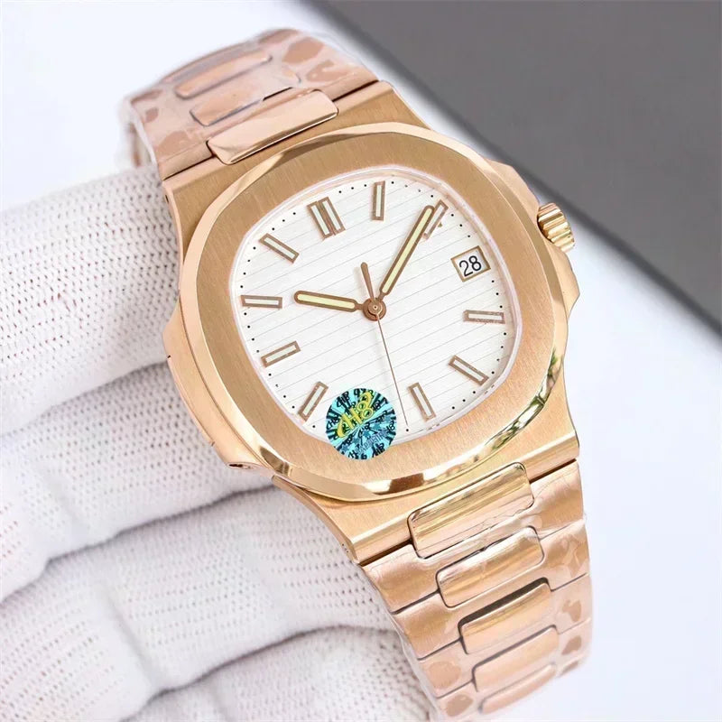 Men Luminous Sapphire  Automatic Mechanical Watch 904L Stainless Steel  Black Blue Customized