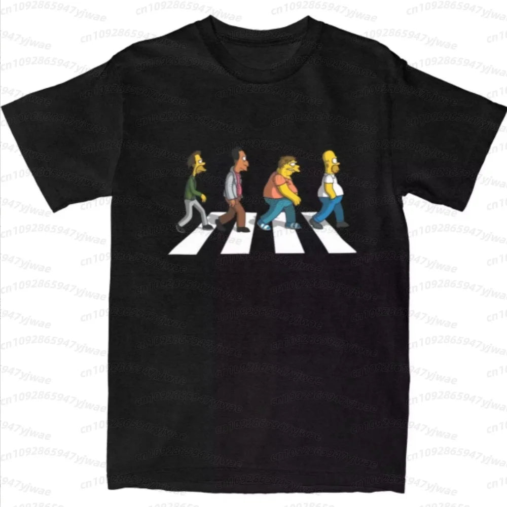 Men’s Simpsons Sidewalk Short Sleeve Graphic T Shirt