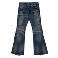 Blue Flared Denim Pants