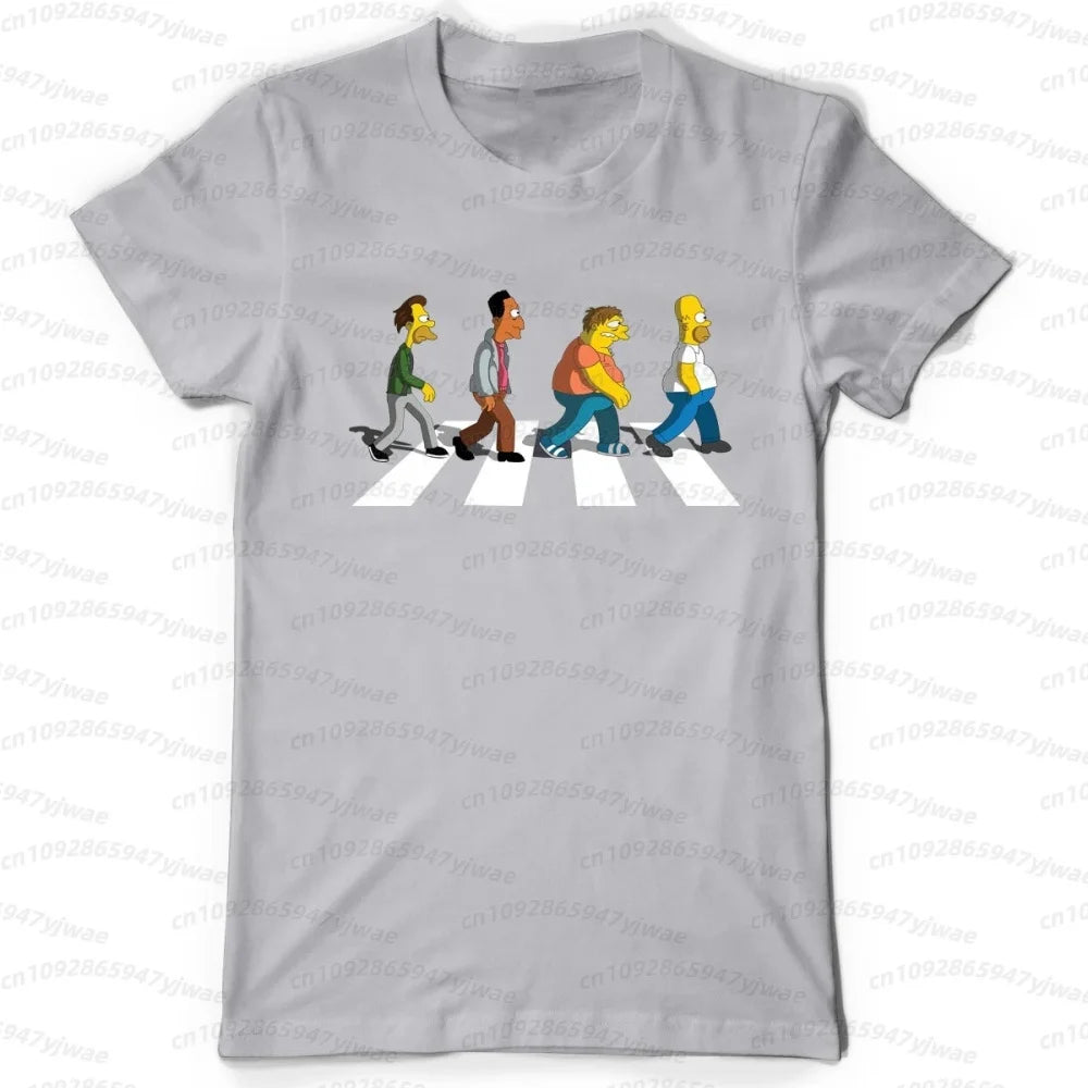 Men’s Simpsons Sidewalk Short Sleeve Graphic T Shirt