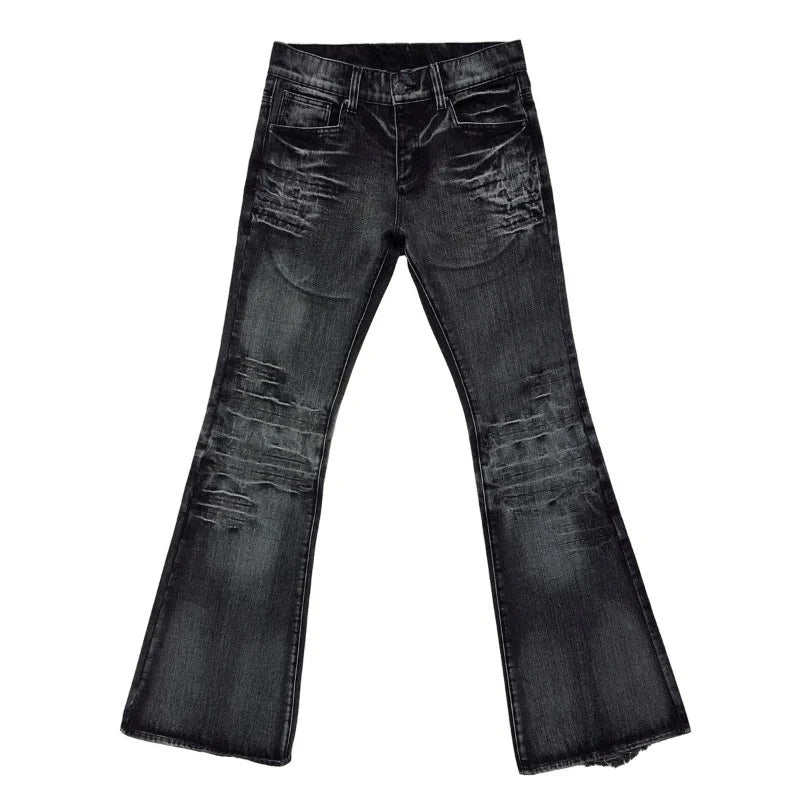 Blue Flared Denim Pants