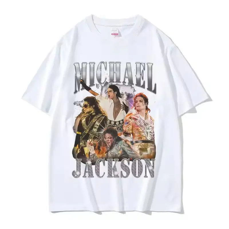 2026 Summer Classic Vintage Michael Jackson Graphic T-shirt Men Women Clothing Fashion Retro Gothic Rock Male Punk Oversized Y2k