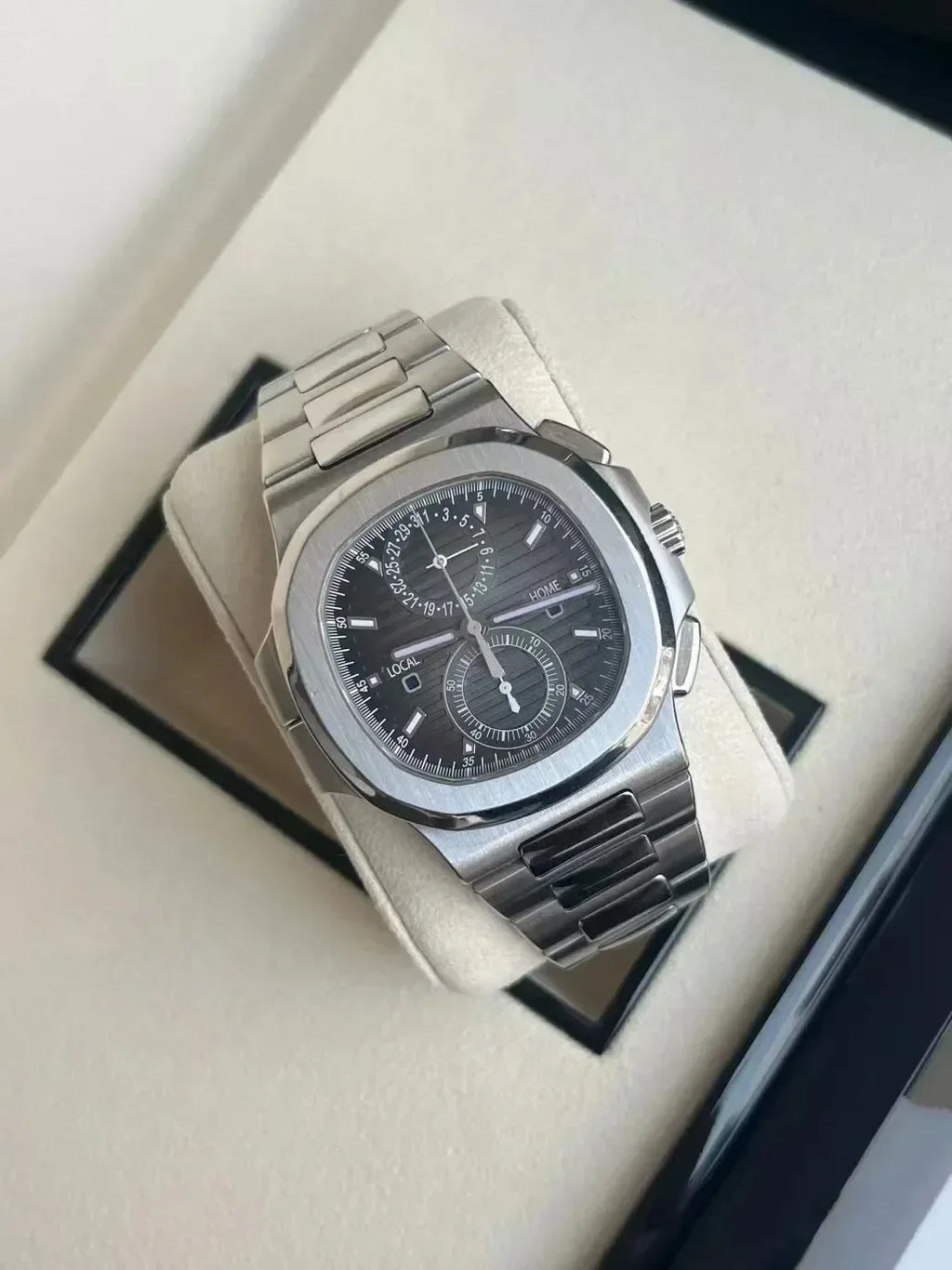 Men Luminous Sapphire  Automatic Mechanical Watch 904L Stainless Steel  Black Blue Customized