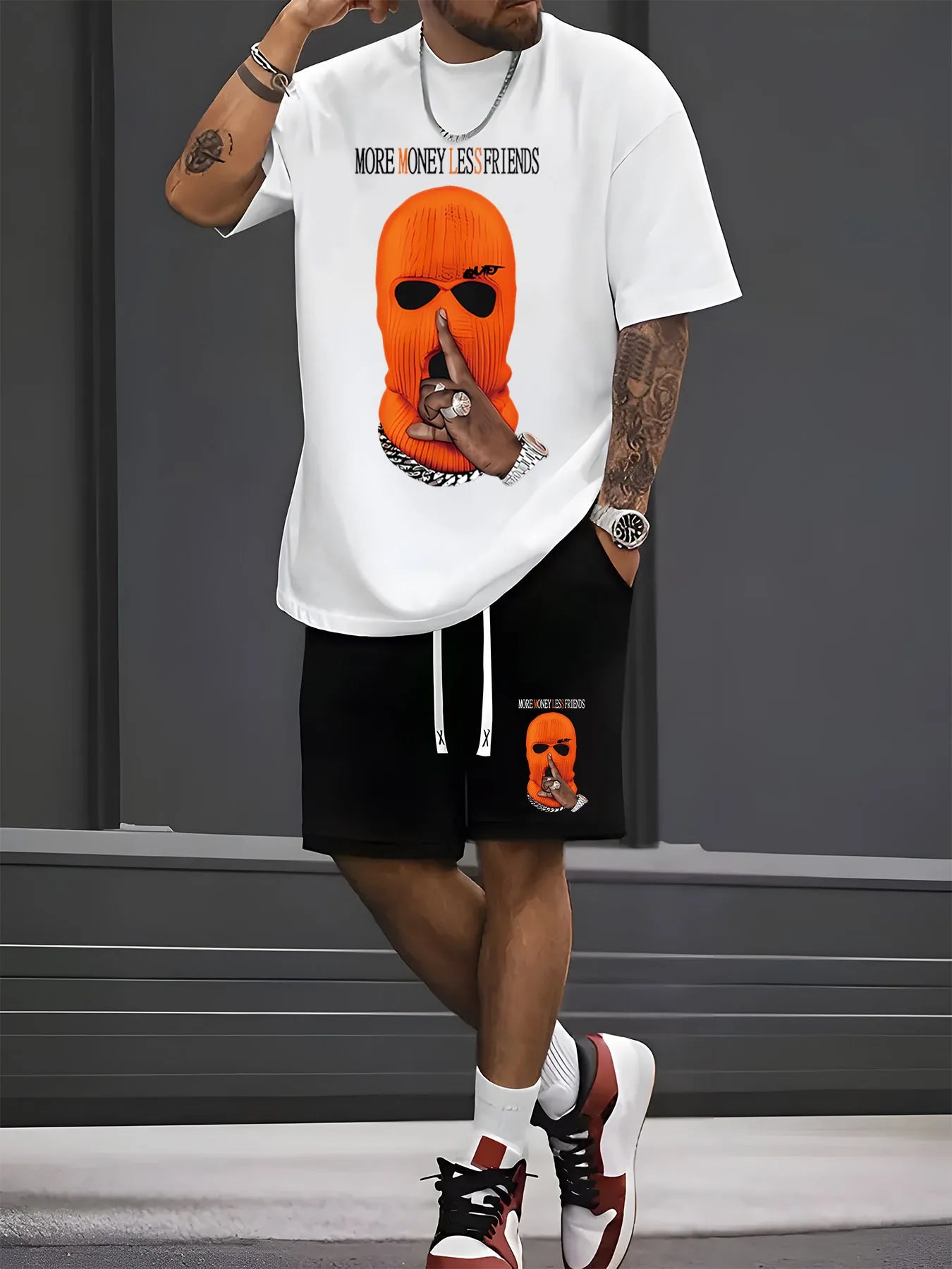 2026 Summer New Men's Short-Sleeved Shorts Set - Street Casual Fashion Comfortable Soft Breathable 3D Pattern Print