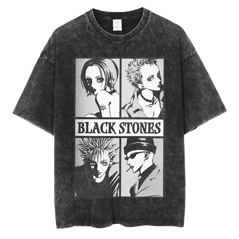 Vintage Washed Harajuku Streetwear Graphic T-Shirt