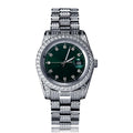 Rolex Style  Date Quartz Watch Waterproof Watches Iced  Out Stone Paved Bling Iced Out Stainless Steel Watch for Men Charm Jewelry