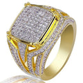 .925 Sterling Silver Square Men Diamond Ring
