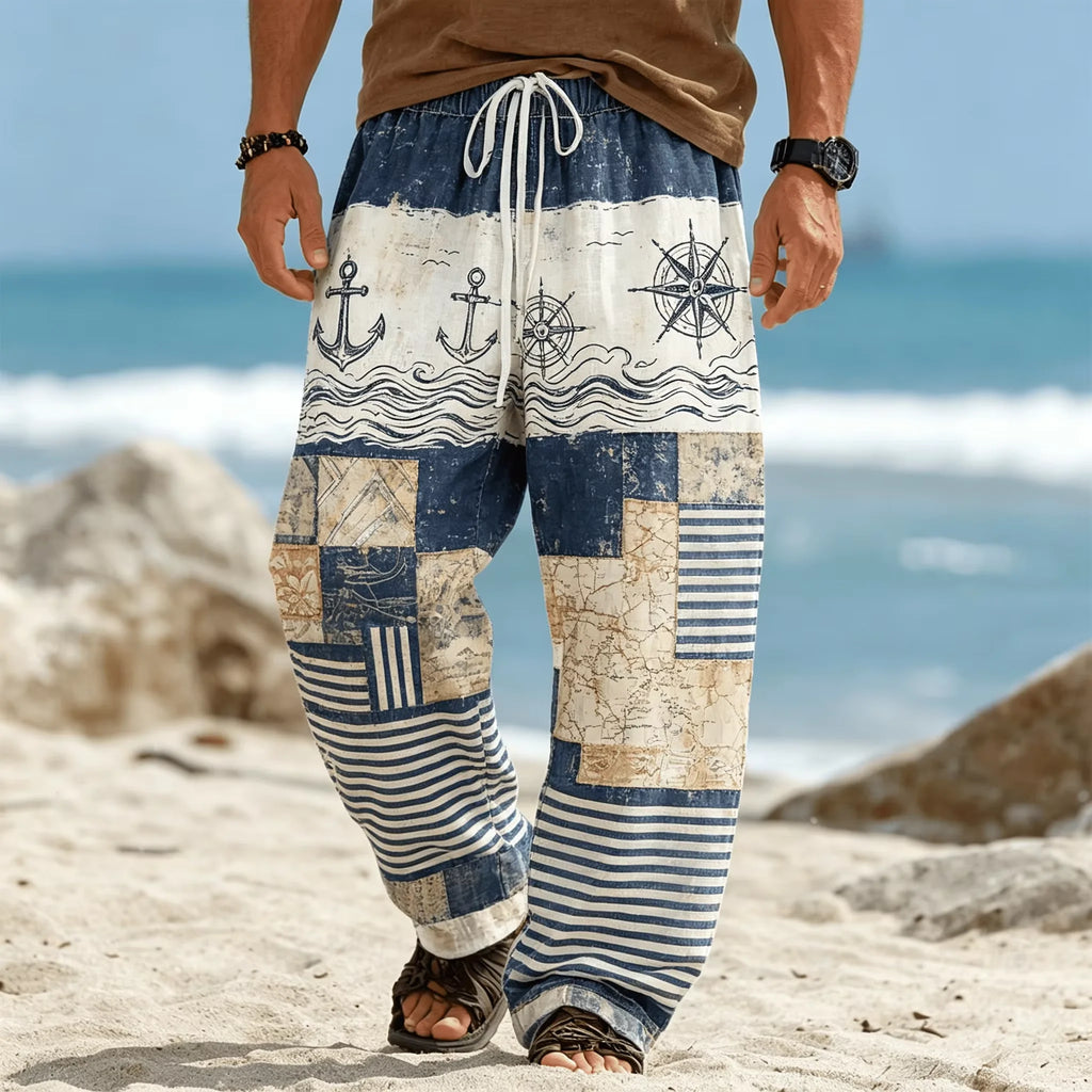 Summer Fashion New Bohemian Ethnic Style Loose Straight Leg Pants For Men And Women Outdoor Sports Street Casual 3D Pants