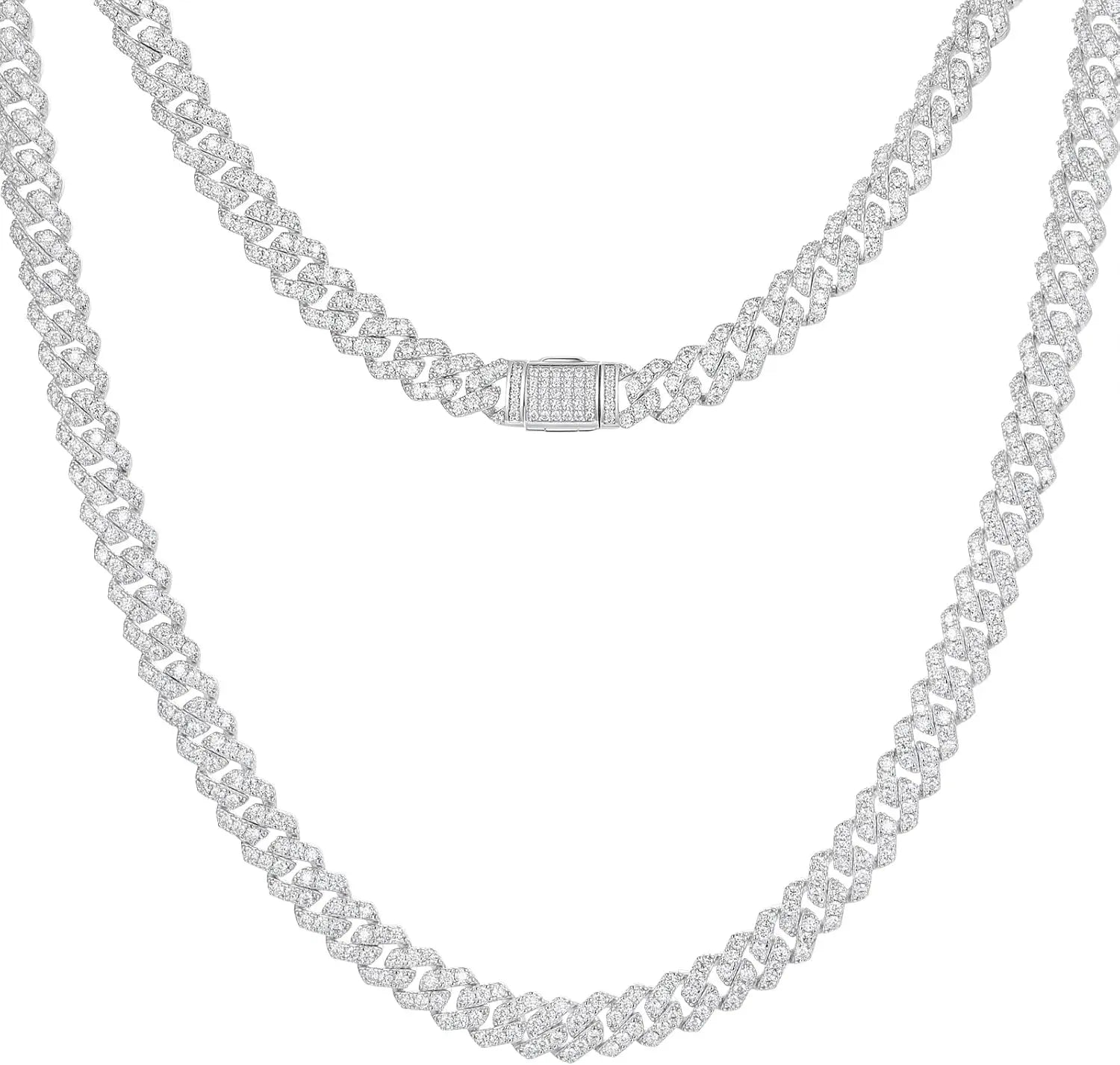 925 Sterling Silver 5.3-11.8 Ct Miami Cuban Necklace 10MM/8MM/6MM