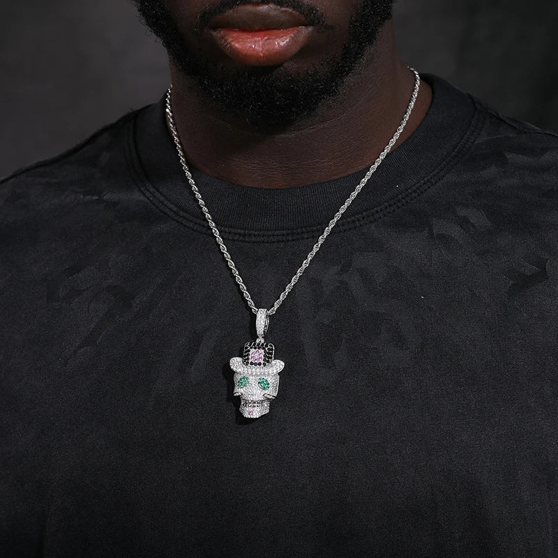 High Quality Skull Pendant Silver 925 Moissanite Iced Out Pendant
