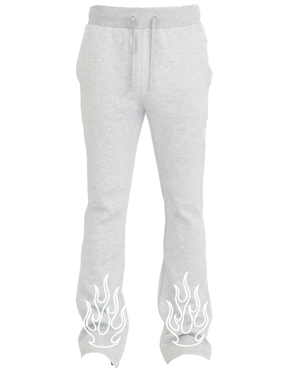 Stacked Flare Flame Sweat Pants
