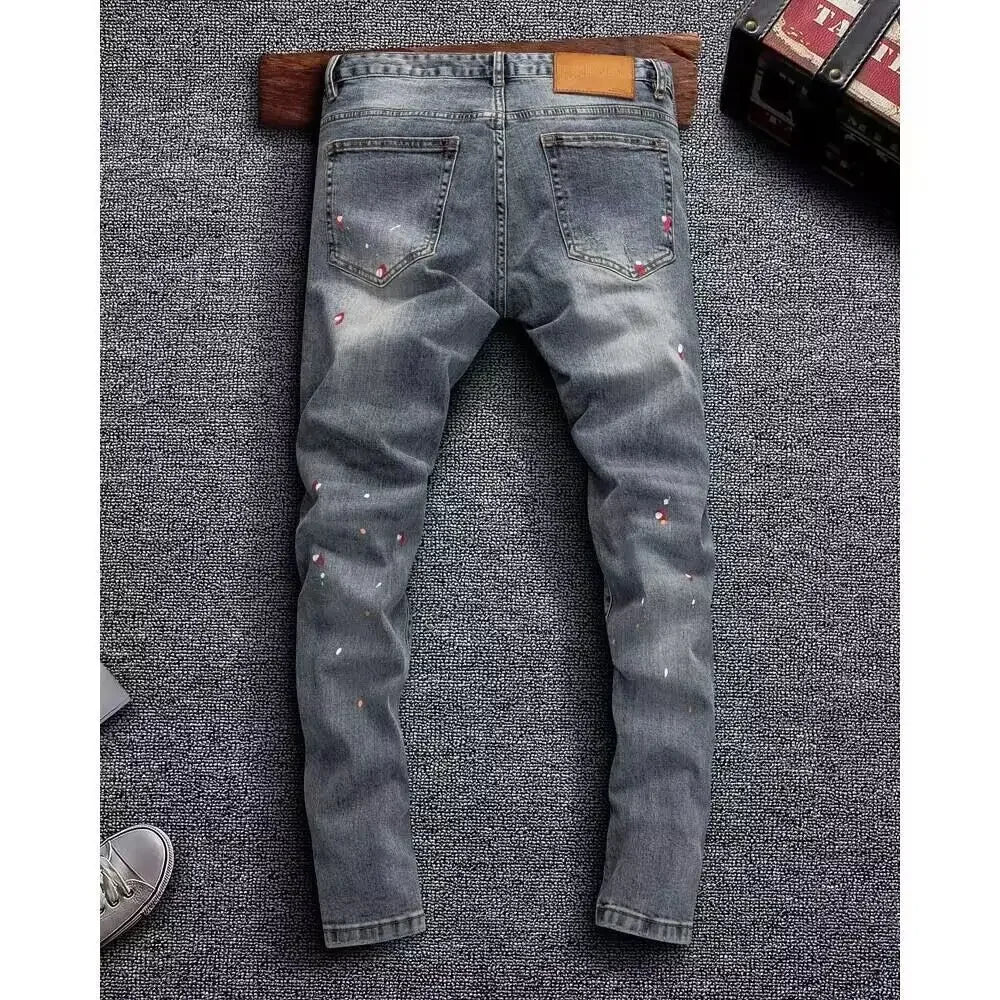 Distressed Faded Slim-fit Jeans (Ripped)