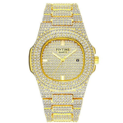 Luxury Mens/Womens Unisex Crystal Watch Bling Iced-Out Watch