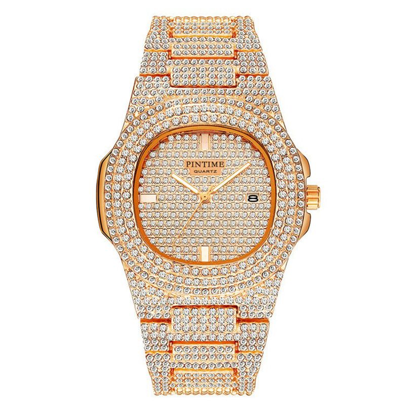 Luxury Mens/Womens Unisex Crystal Watch Bling Iced-Out Watch