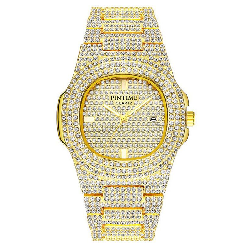 Luxury Mens/Womens Unisex Crystal Watch Bling Iced-Out Watch