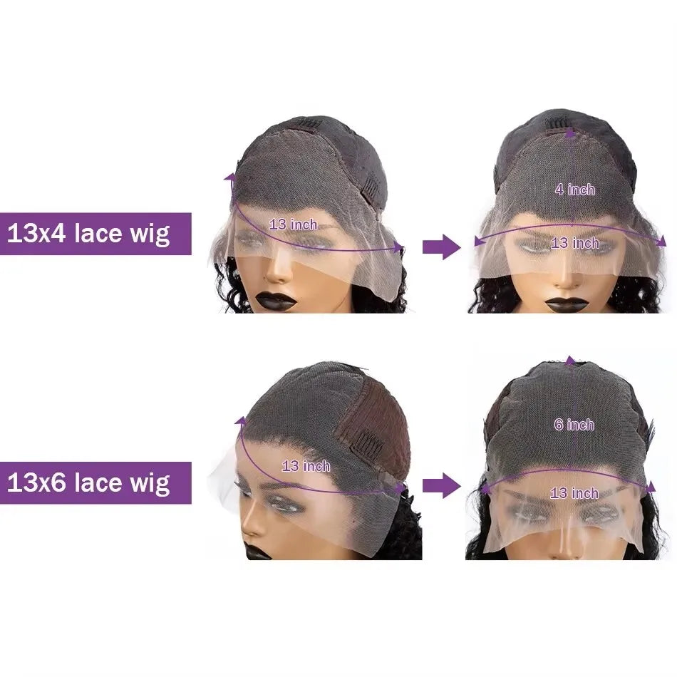 18in-46in Chocolate Brown #4 Colored Human Hair 13x4 HD Lace Front Wig 13x6