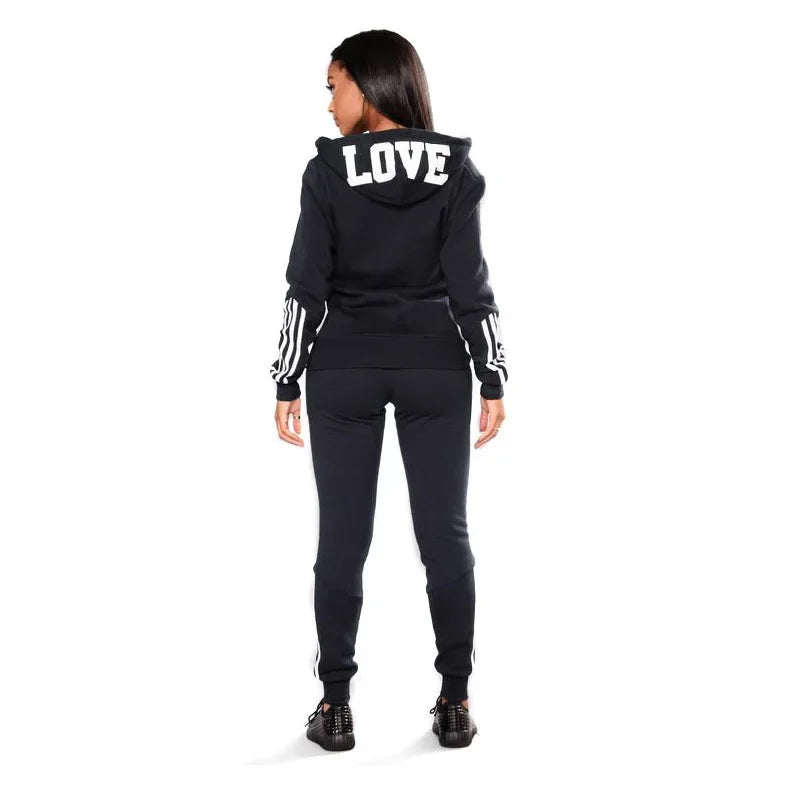 Autumn New Style Woman Tracksuit Zipper Hoodies Sweatpants