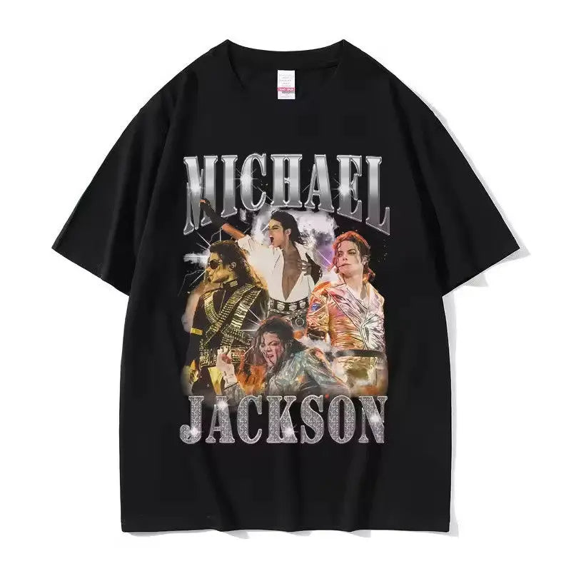 2026 Summer Classic Vintage Michael Jackson Graphic T-shirt Men Women Clothing Fashion Retro Gothic Rock Male Punk Oversized Y2k