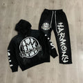 Harmony Fashion Street Fashion Hoodie and Pants Set Hot Stamping High-quality Zipper Cardigan Casual Harmony Set