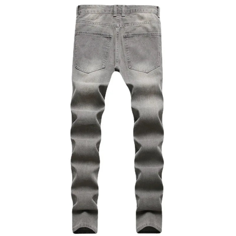 Casual Gray  Ripped Jeans