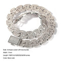 AAA CZ Baguettecz Prong Setting Cuban Link Chain/Choker