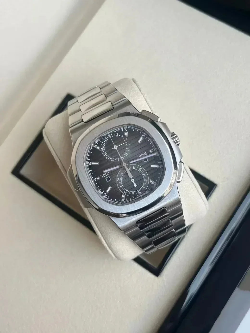 Men Luminous Sapphire  Automatic Mechanical Watch 904L Stainless Steel  Black Blue Customized