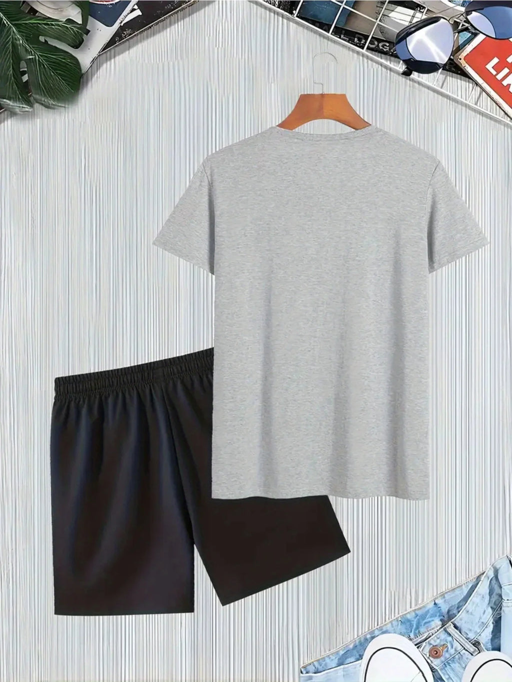 2026 Summer New Men's Short-Sleeved Shorts Set - Street Casual Fashion Comfortable Soft Breathable 3D Pattern Print