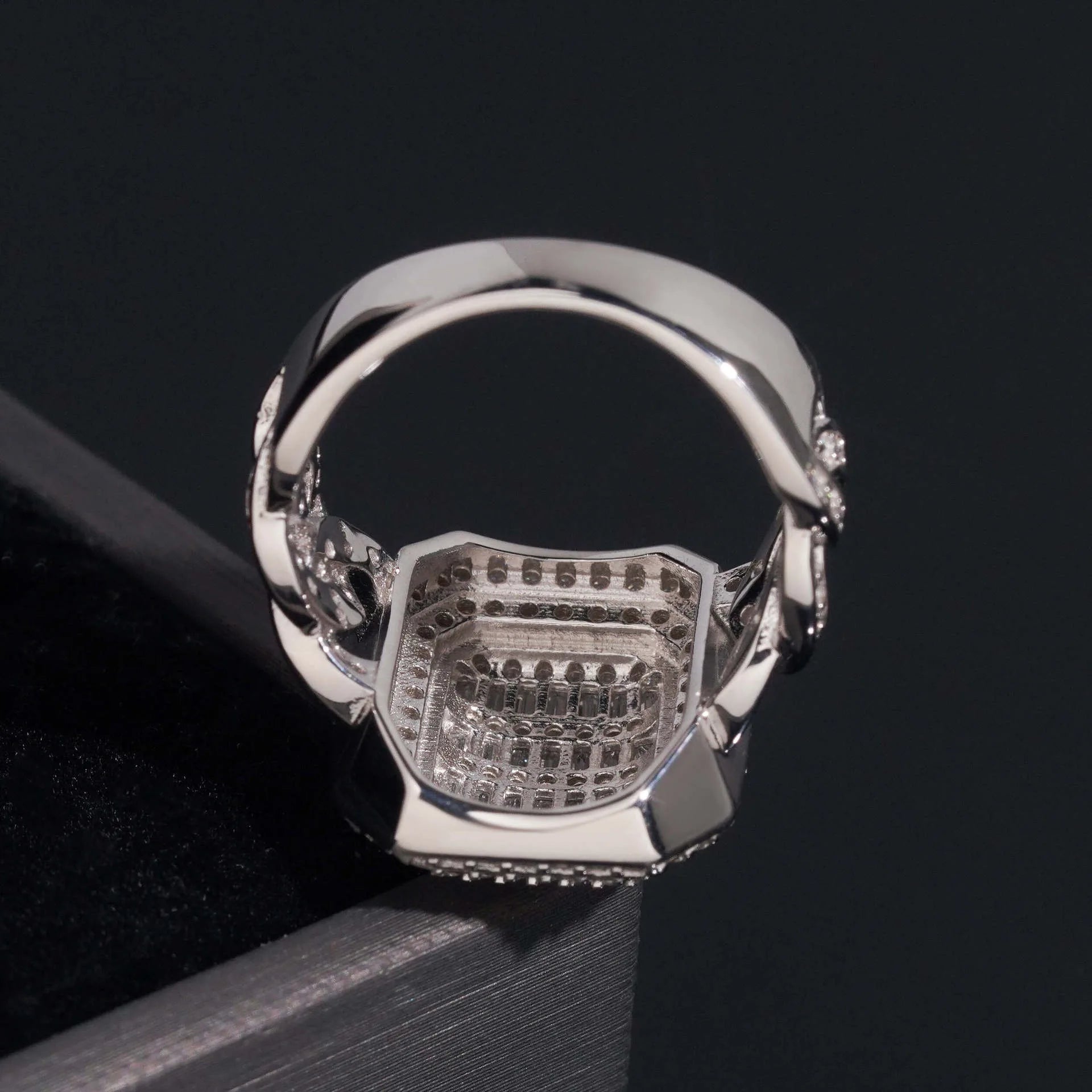 925 Silver / Moissanite Baguette Ring