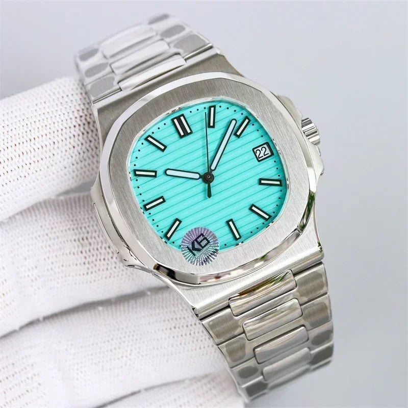 Men Luminous Sapphire  Automatic Mechanical Watch 904L Stainless Steel  Black Blue Customized