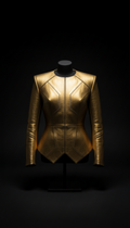 Structured Jacket in Metallic Gold