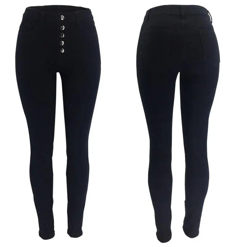 High Waist Slim Fit Denim Jeans
