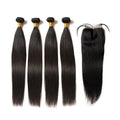 BeuMax 10A Grade 3/4 Straight Hair Bundles with 4x4 Closure Brazilian